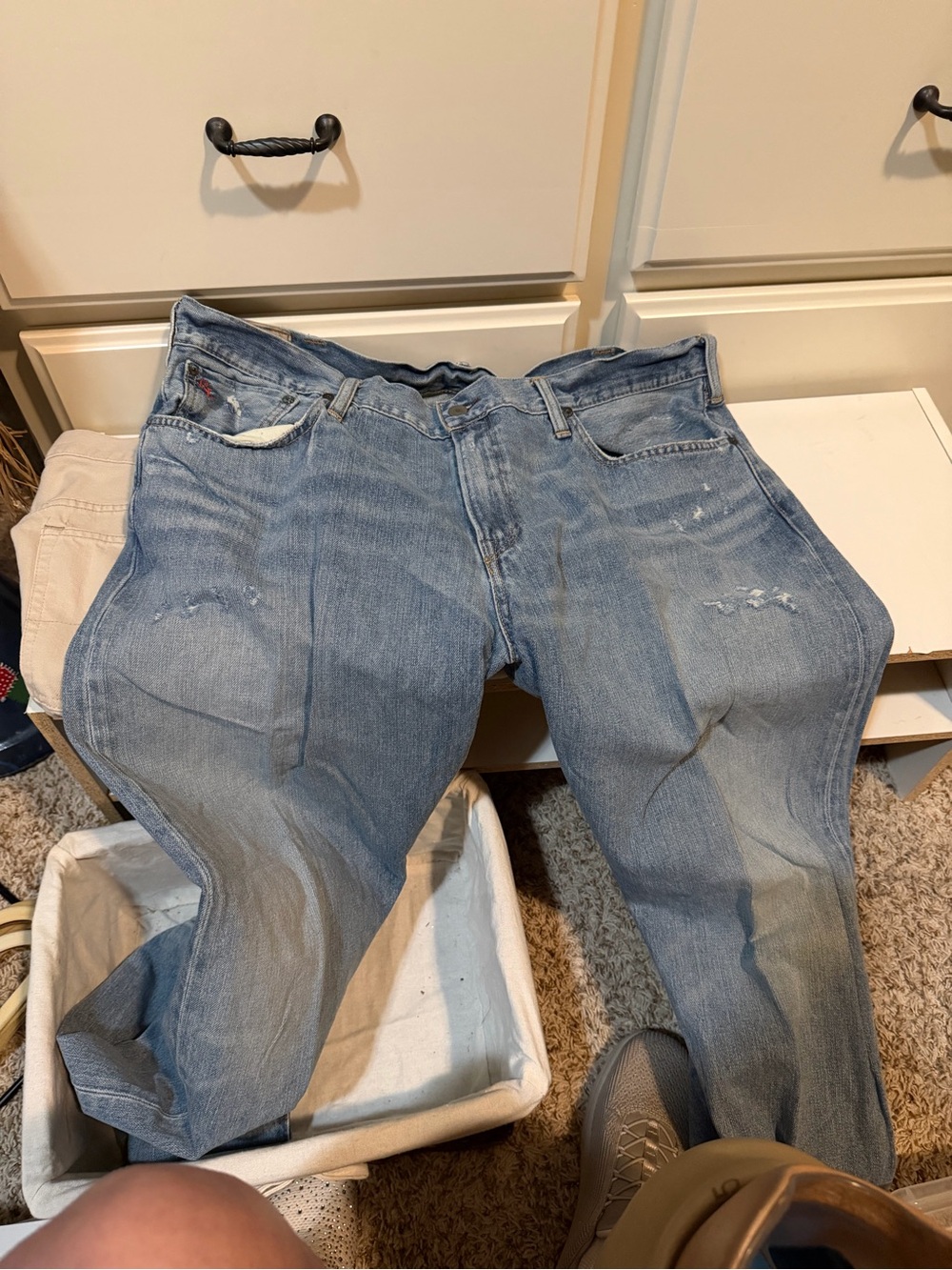 Polo by Ralph Lauren Men’s Light Blue Denim Jeans Sz 36 x30 - Picture 4 of 6